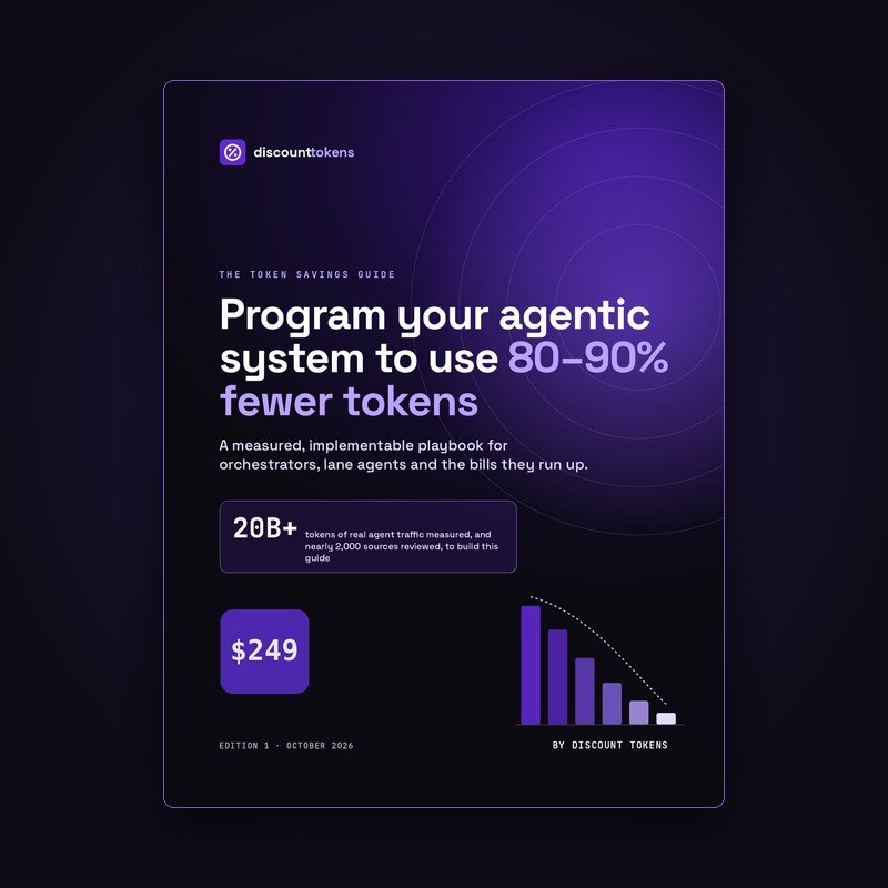 Discount Tokens Token Savings Guide PDF cover